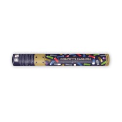 CANON A CONFETTIS MULTICOLORES METALLISES 40 CM