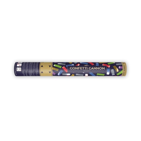 CANON A CONFETTIS MULTICOLORES METALLISES 40 CM
