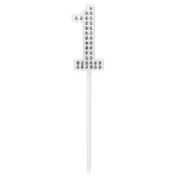 CAKE TOPER NUMERO 1 ARGENT 2.5 X 10.5 CM 