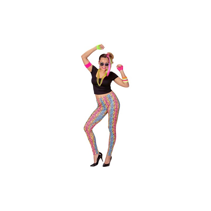 DEGUISEMENT FEMME ANNEES 80 TEE SHIRT LEGGINGS ET COLLIERS FLUO TAILLE S DEGUISEMENT FEMME ANNEES 80 TEE SHIRT LEGGINGS ET COLLIERS FLUO TAILLE S