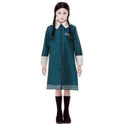 DEGUISEMENT FILLE MERCREDI FAMILLE ADDAMS TAILLE S (4-6 ANS )