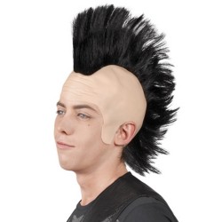 PERRUQUE PUNK CRETE NOIRE HOMME