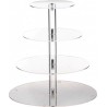 PRESENTOIR A COCKTAIL PLEXI 4 ETAGES 30 X 32 CM HT 