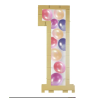 STRUCTURE POUR BALLONS CHIFFRE 1 COULEUR OR BRILLANT 