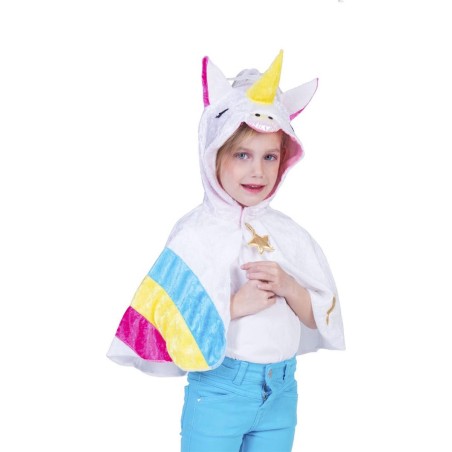 DEGUISEMENT CAPE LICORNE MULTICOULEUR TAILLE UNIQUE 
