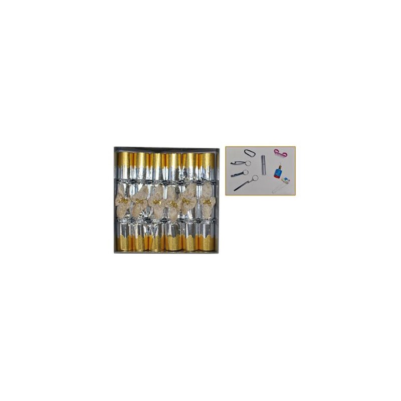 6 CRACKERS FROSTY CRACKERS ARGENT ET OR 6 CRACKERS FROSTY CRACKERS ARGENT ET OR