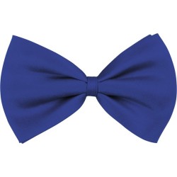 NOEUD PAPILLON BLEU SATIN 