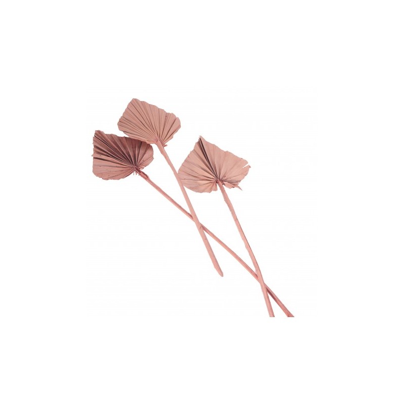 10 FEUILLES DE PALMIER  55 CM ROSE DESERT