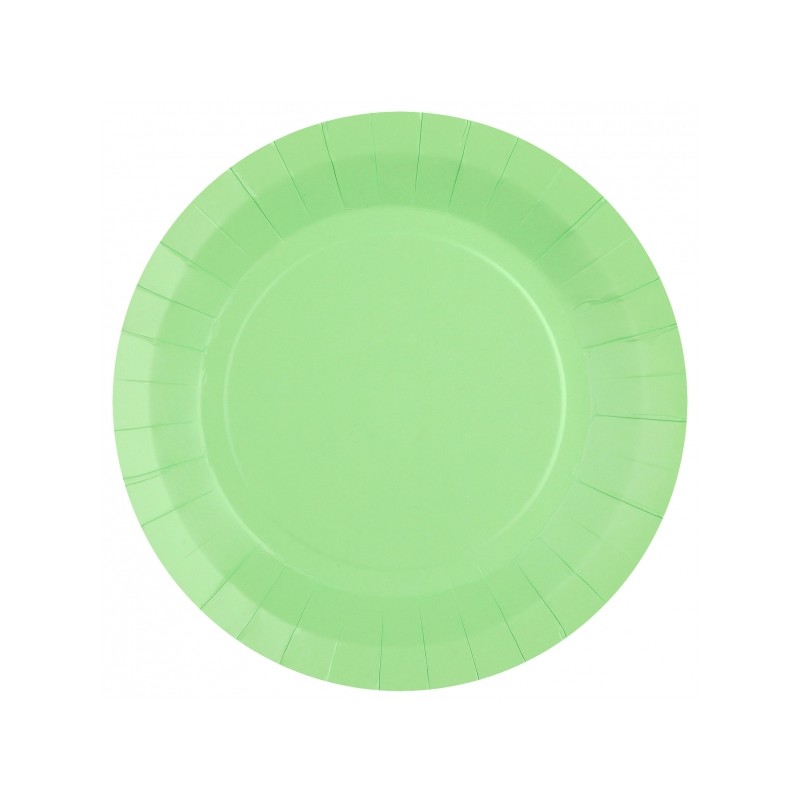 10 ASSIETTES RONDES RAINBOW MENTHE BIODEGRADABLE 22.5 CM 10 ASSIETTES RONDES RAINBOW MENTHE BIODEGRADABLE 22.5 CM