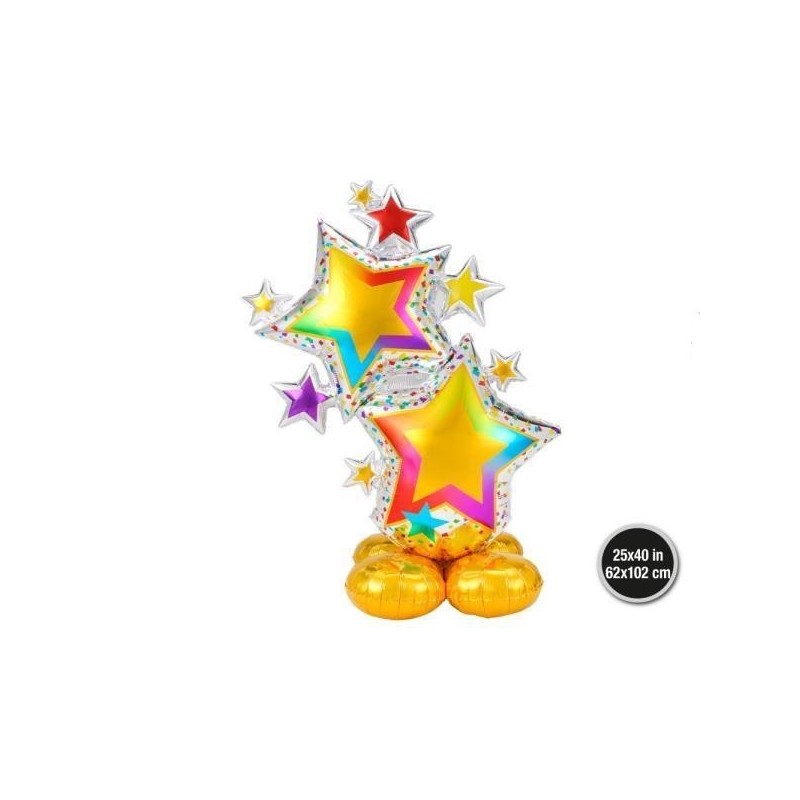 BALLON METALLIQUE AIRLONZ ETOILES 62 X 102 CM BALLON METALLIQUE AIRLONZ ETOILES 62 X 102 CM