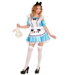 DEGUISEMENT MISS ALICE WONDERLAND GIRL BLEU TAILLE XL