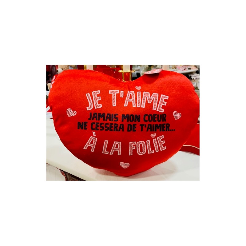 COUSSIN COEUR ROUGE JAMAIS MON COEUR NE CESSERA DE T'AIMER COUSSIN COEUR ROUGE JAMAIS MON COEUR NE CESSERA DE T'AIMER