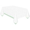 NAPPE PAPIER BLANC ET VERT HELLO BABY 120 X 180 CM 