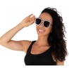 LUNETTES DISCO NOIR ET ARGENT STRASS