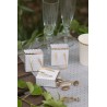6 SACHETS PASSE PARTOUT BLANC POIS OR 6 x 3 x 7 CM