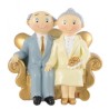FIGURINE COUPLE NOCES D'OR 15 X 10 X 15 CM 